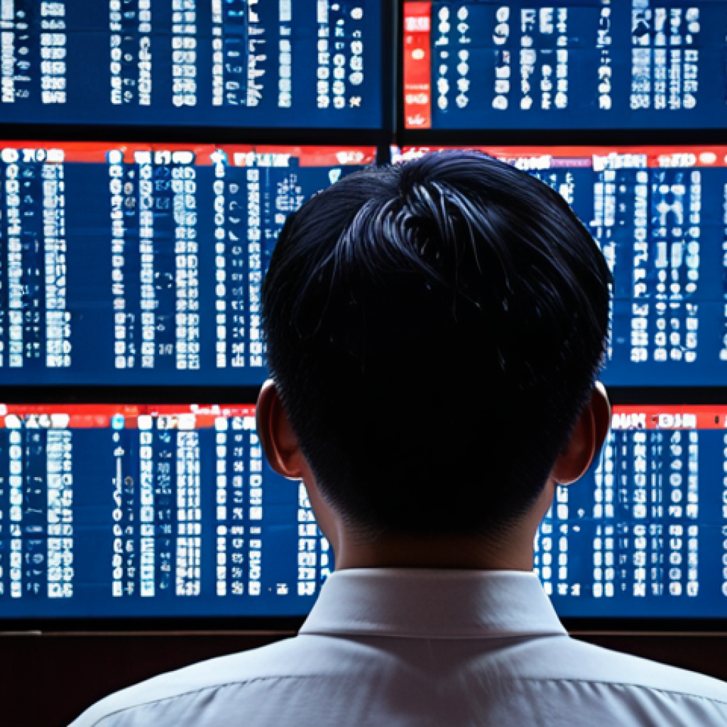 A focused Japanese auctioneer, surrounded by a whirlwind of complex legal documents, glowing digital screens displaying dense code, and abstract representations of data streams, symbolizing the overwhelming challenge of adapting to rapidly changing laws and technology in the modern auction world. The background subtly hints at AI and blockchain concepts. Professional, detailed, and slightly intense atmosphere.