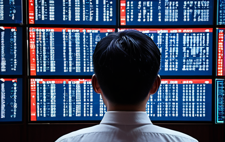 A focused Japanese auctioneer, surrounded by a whirlwind of complex legal documents, glowing digital screens displaying dense code, and abstract representations of data streams, symbolizing the overwhelming challenge of adapting to rapidly changing laws and technology in the modern auction world. The background subtly hints at AI and blockchain concepts. Professional, detailed, and slightly intense atmosphere.