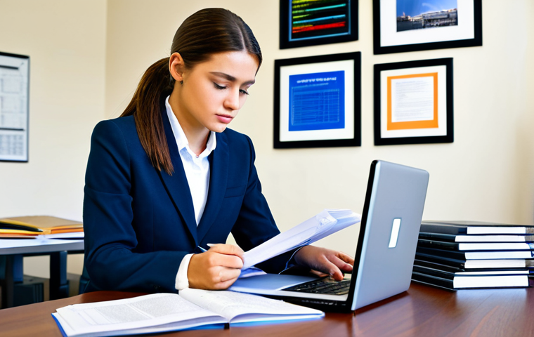 경매사 관련 자격증 취득 후 추천 학습 경로 - Aspiring Real Estate Professional**

"A young professional woman, fully clothed in a modest business...