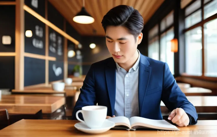 경매사 시험 준비 중 유용한 온라인 학습 플랫폼 - **Prompt:** A young Japanese professional, gender-neutral, in their late 20s to early 30s, wearing s...